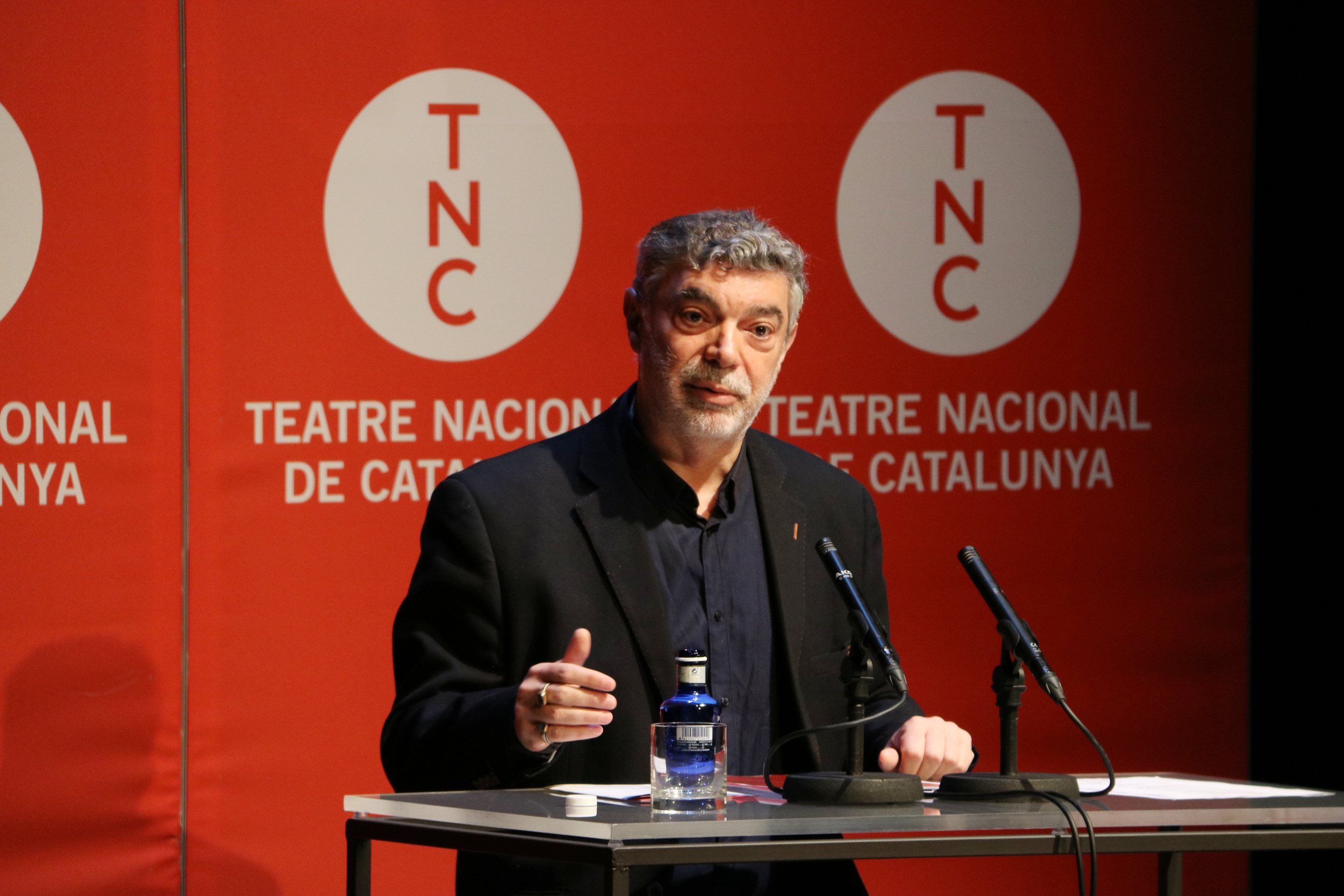 Head of Teatre Nacional de Catalunya, Xavier Albertí, presents the theater's new season on May 28 (Pau Cortina/ACN)
